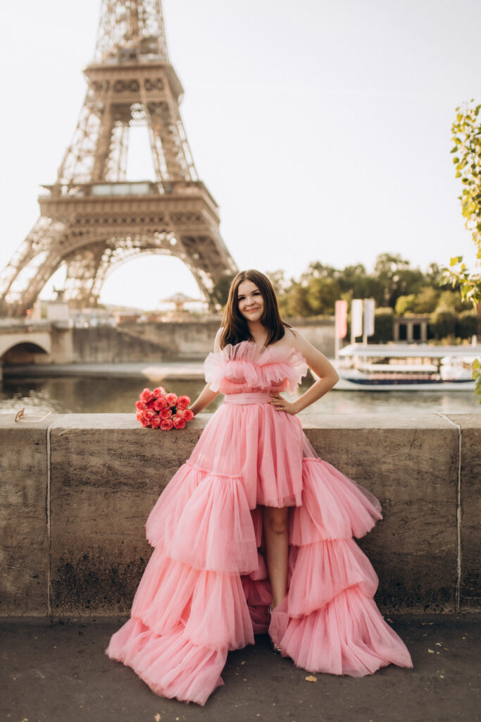 Paris quinceanera photography with a view