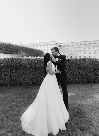 Paris Black and White Wedding Photos