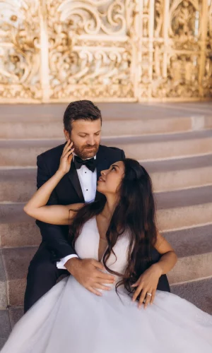 Romantic Wedding Couple
